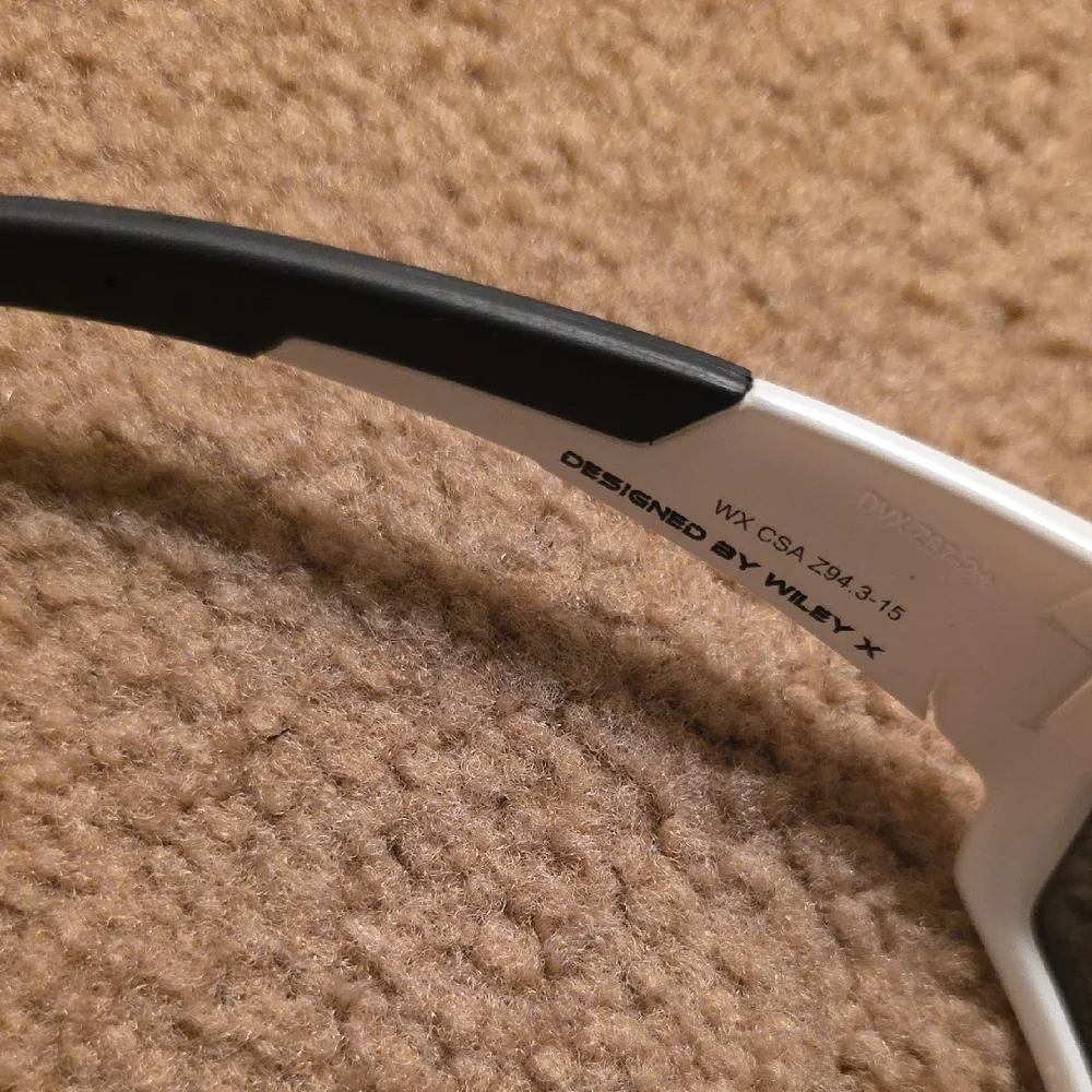 DVX Next By Wiley X Safety Sunglases, White And Black, New